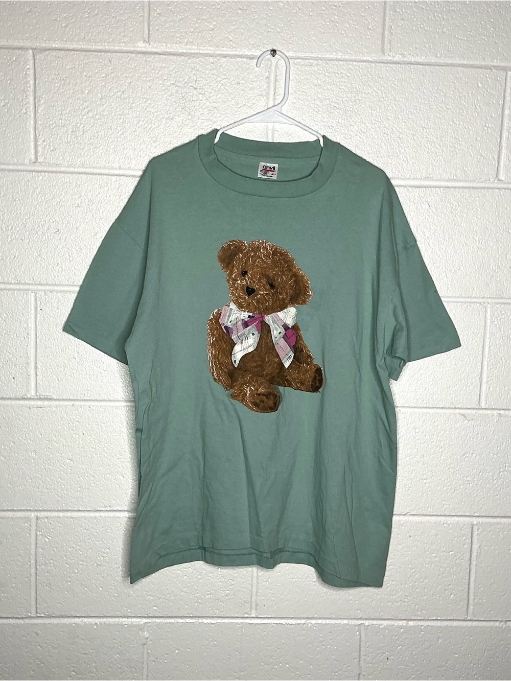 < Anvil Vintage Teddy Bear Graphic Cotton Tee Size XL >